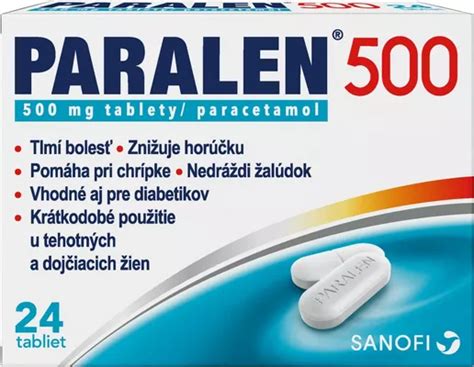 Paralen tablety a detská ruka
