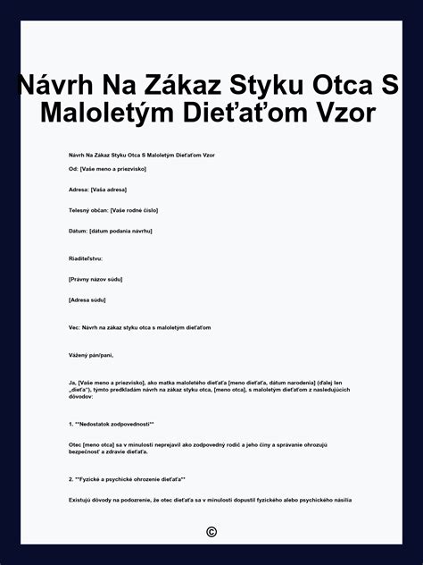 Zákaz stretávania sa s dieťaťom kvôli násiliu