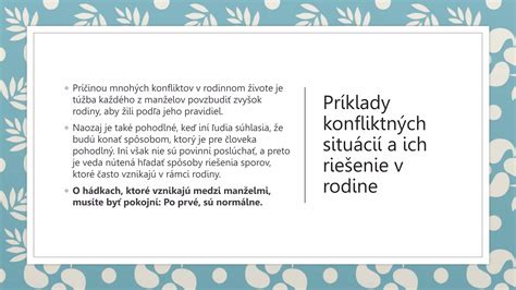 Príklady praktických situácií pre rodičov