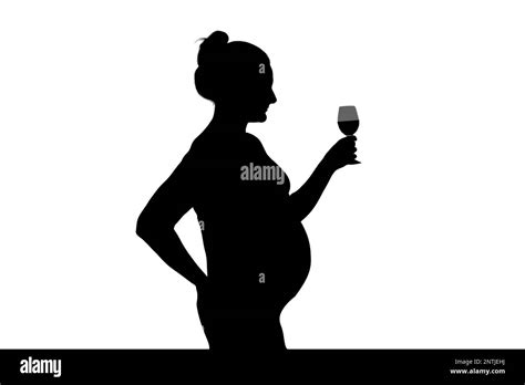 Thematic image: A silhouette of a pregnant woman next to a wine glass, symbolizing the silent danger of alcohol during pregnancy.