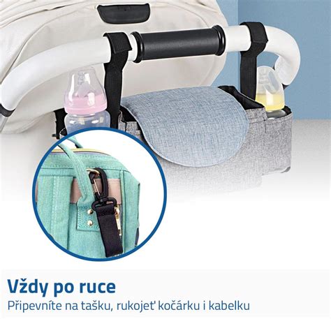 rodic pripevnuje tasku na kocik Rino
