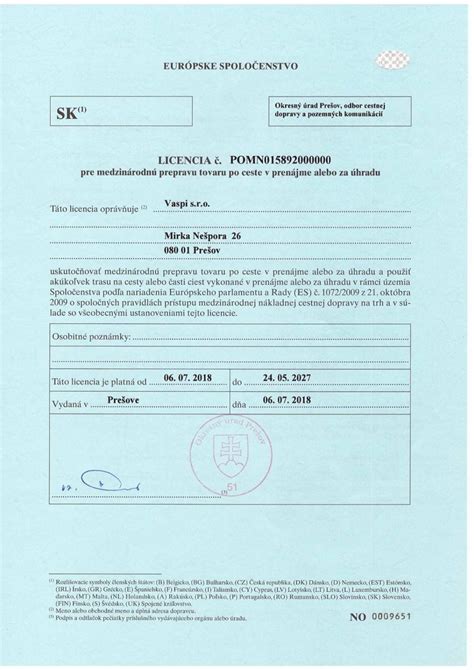 Licencia Spoločenstva pre medzinárodnú kamiónovú dopravu