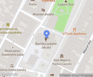 Mapa rozšírenia diel Majstra Pavla