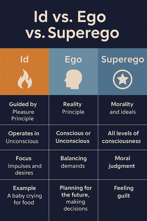 infografika s hlavnými konceptmi psychoanalýzy (ID, EGO, SUPEREGO)