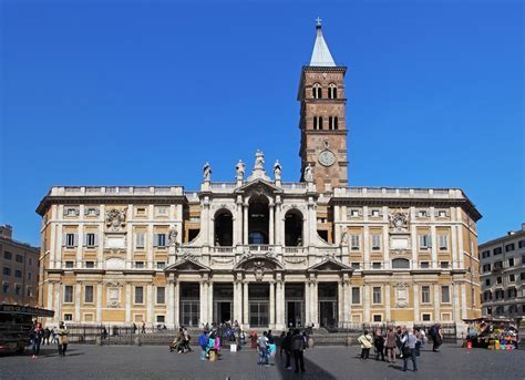 Zobrazenie rímskej baziliky Santa Maria Maggiore s betlehemskými jasličkami
