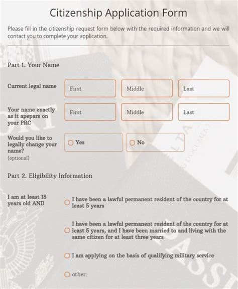 Slovak citizenship application form