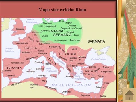 Mapa starovekého Ríma a Apeninského polostrova