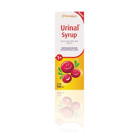 Fotografia fľaštičky Urinal Sirup s brusnicami