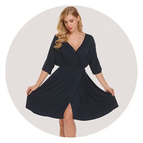 Collection of various nursing nightgowns in different colors and styles