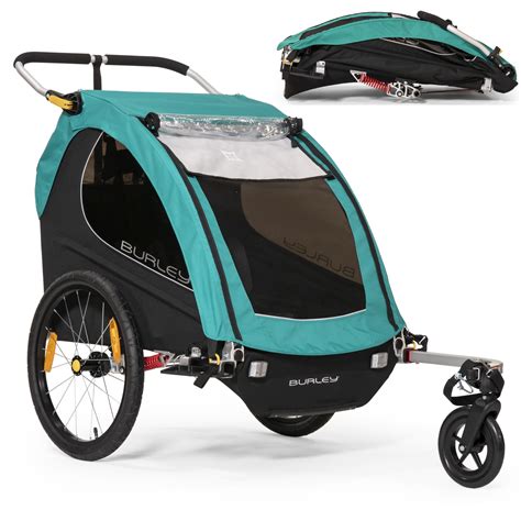Detský vozík za bicykel s dvoma deťmi