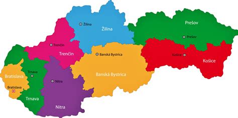 Mapa Slovenska s označením lokalít spomenutých jaslí