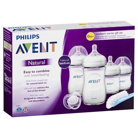 Philips Avent newborn starter set components