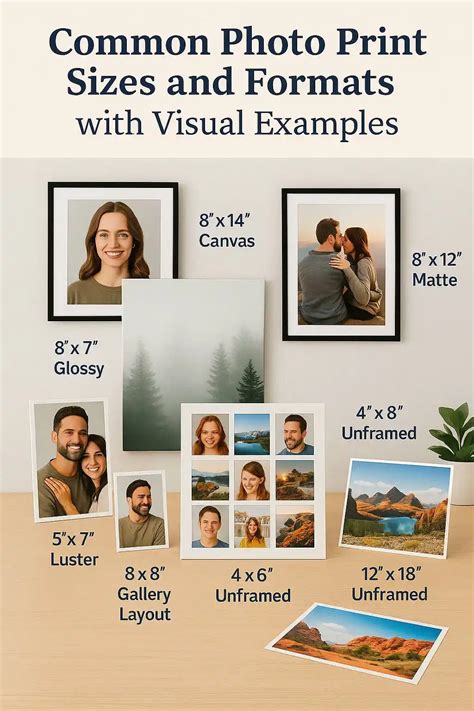 Different sizes and formats for baby memory prints