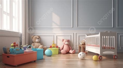 Preparing a nursery room with toys