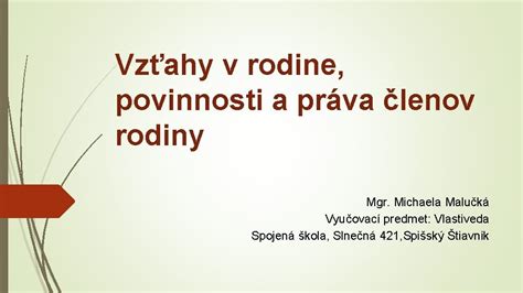 Diagram podpory v rodine a jej členov