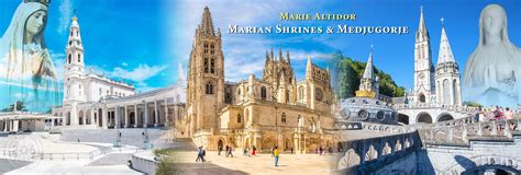 Map showing Marian shrines