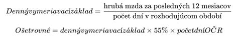 Príklad výpočtu ošetrovného
