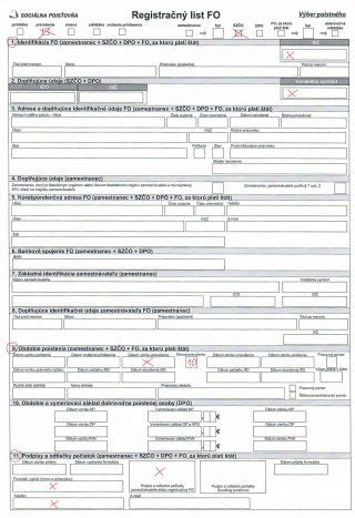 Registračný list FO - prerušenie