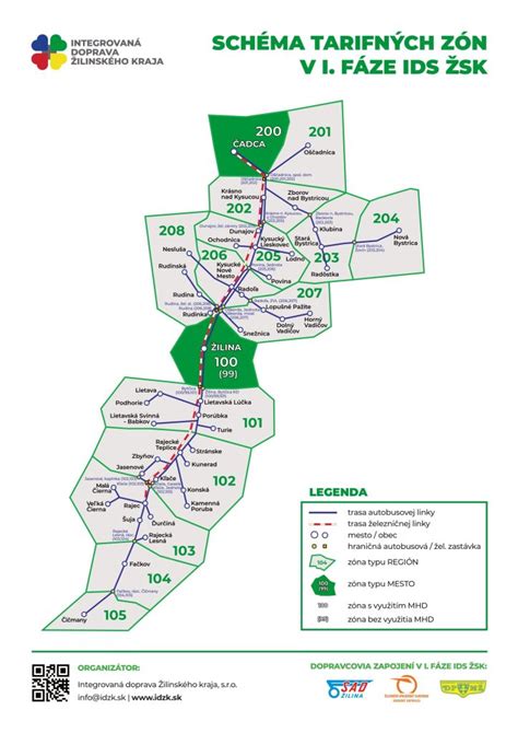 Mapa integrovaného dopravného systému