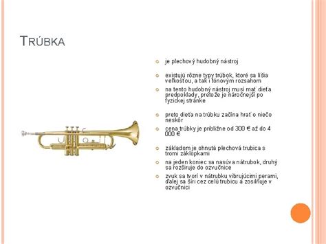 Rôzne typy trúbok