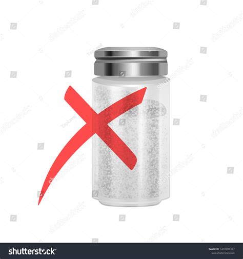 Salt shaker with a crossed out sign