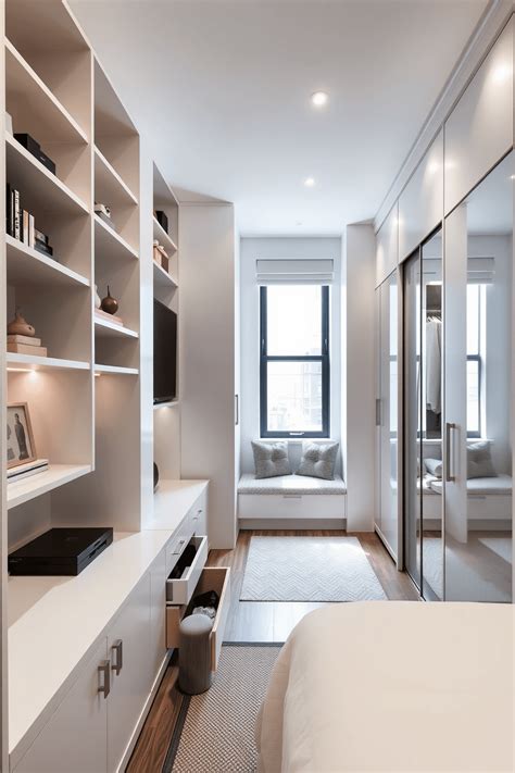 Urban apartment living room with cleverly integrated stroller storage