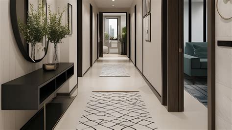 Polyratan storage box for a stroller in a modern apartment hallway