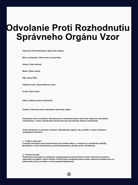 Odvolanie proti úradnému rozhodnutiu - časový rámec