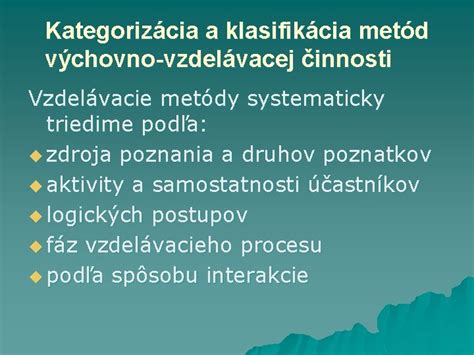 Vzdelávacie metódy