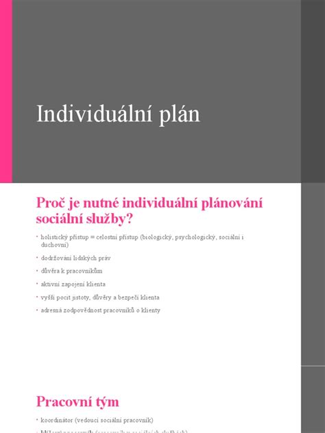 Príklad individuálneho vzdelávacieho plánu