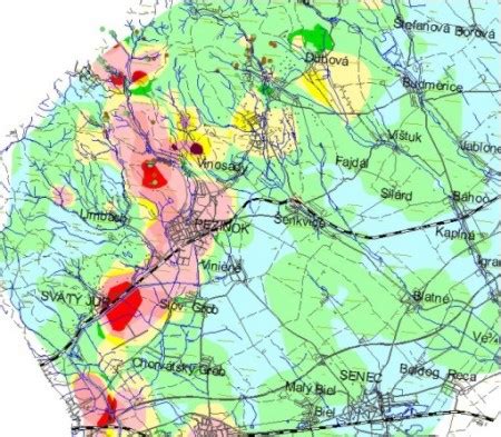 Mapa regiónu Trnava