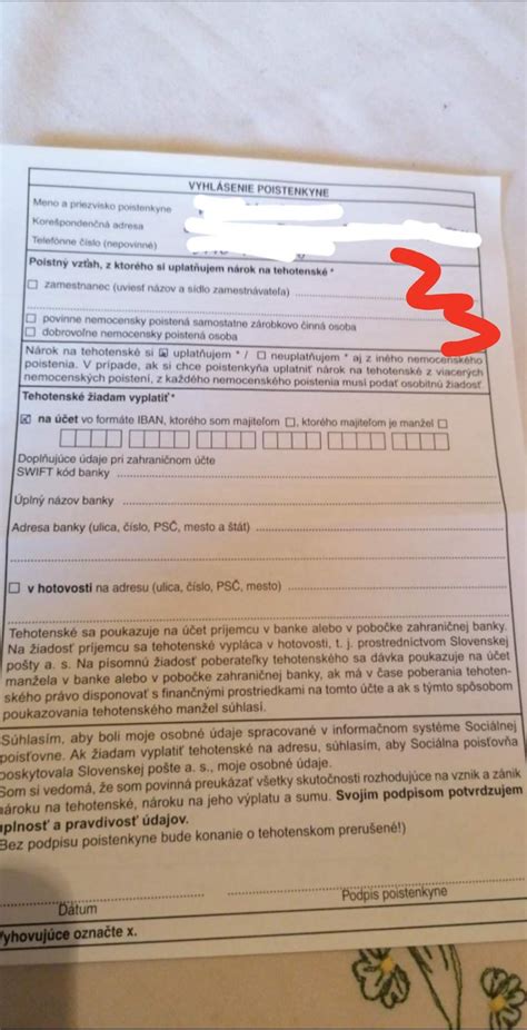 Žiadosť o tehotenské a jej podmienky