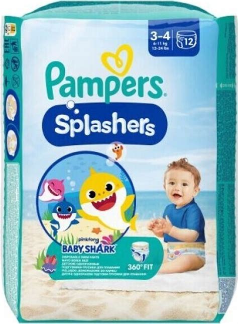 Dieťa v plienkach Pampers Splashers sa hrá vo vode