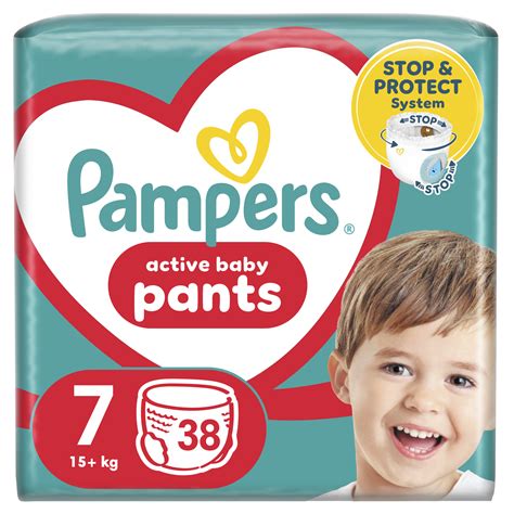 Pampers Active Baby Pants 6 packaging and features diagram