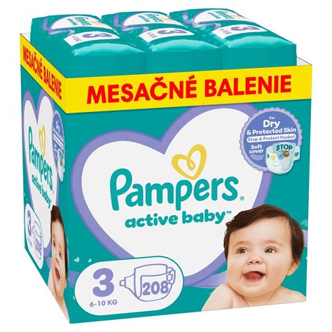 Rôzne veľkosti balení plienok Pampers Active Baby