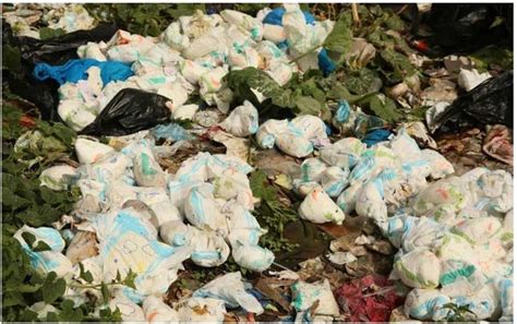 landfill with disposable diapers