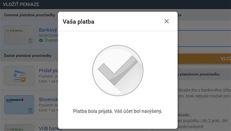Tok procesu vrátenia peňazí cez bankový prevod