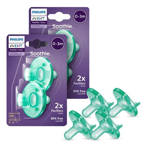 Philips Avent logo and range of pacifiers