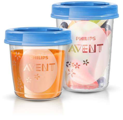 Philips Avent VIA poháre na uskladnenie potravín v chladničke a mrazničke