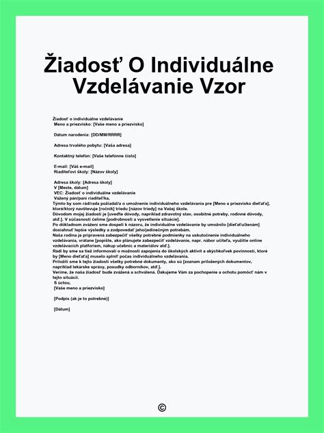 Diagram: Proces žiadosti o individuálne vzdelávanie