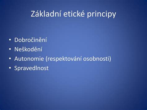 Princípy etiky v medicíne