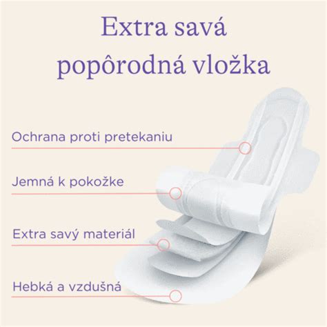 Zblízka zobrazené popôrodné vložky a ich textúra
