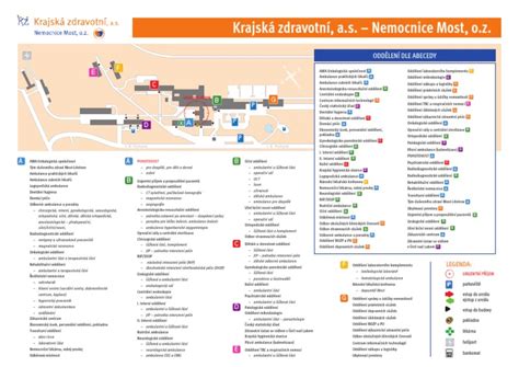 Mapa areálu nemocnice s vyznačeným parkovaním