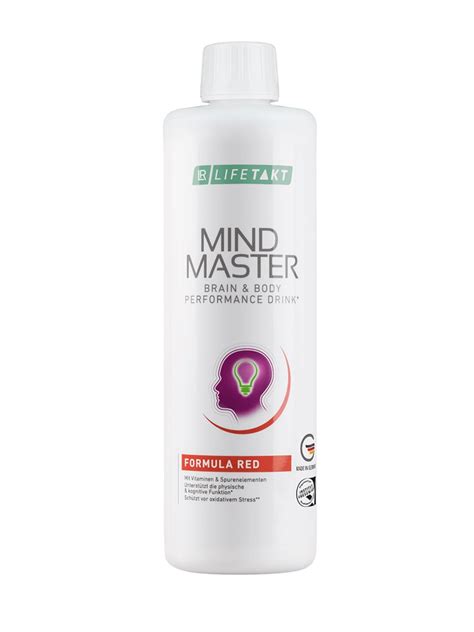 Grafické znázornenie účinkov Mind Master Formula Red na telo