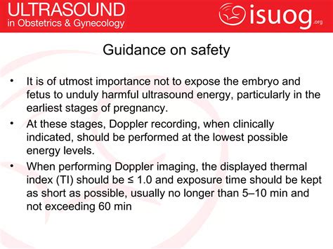 Doppler ultrasound safety guidelines