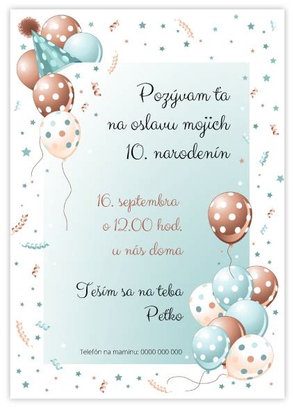 Tematické pozvánky pre deti