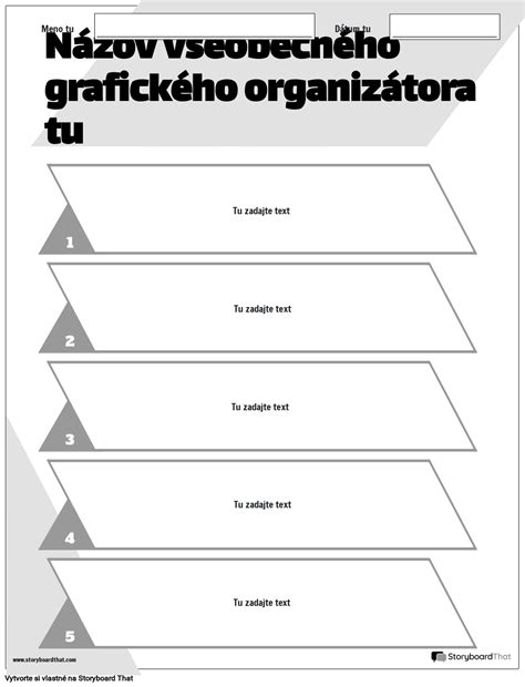 Grafický organizátor pre chronologickú textovú štruktúru