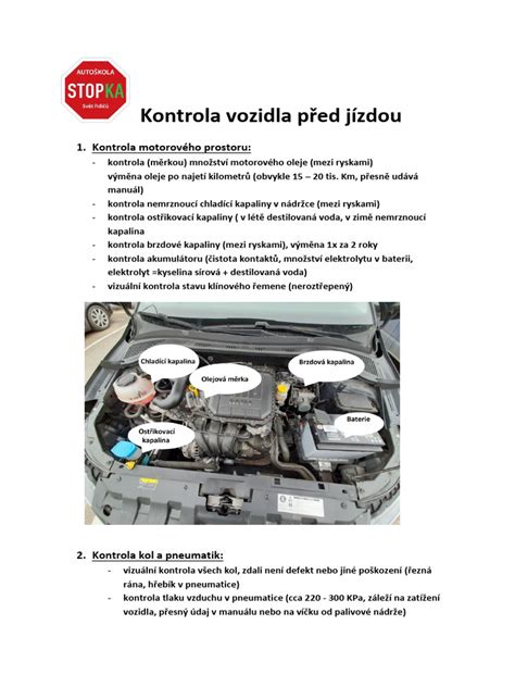 Kontrola vozidla pred dlhou cestou