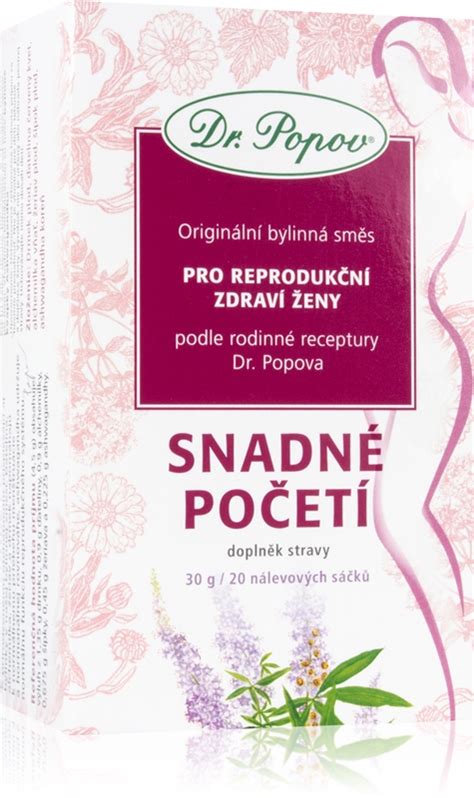 Ukážka bylinných čajov vhodných pre podporu plodnosti