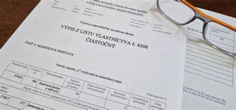 Príklad listu vlastníctva s vecným bremenom